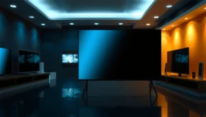 Comparison of OLED and Mini-LED brightness levels in a visual format.