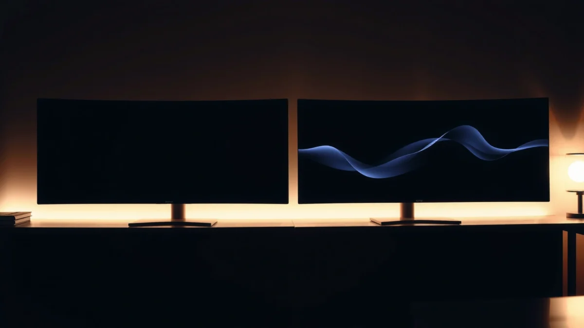 Comparison of OLED and Mini-LED monitors highlighting key differences for buyers.