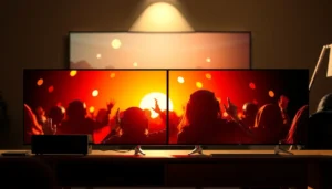 Comparison of OLED and VA displays for movie viewing, highlighting differences in picture quality and colors.