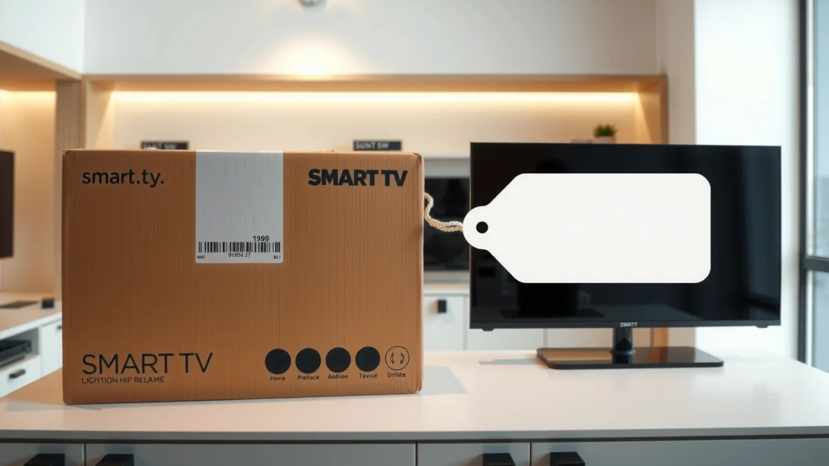 Comparison of open-box smart TV and new smart TV models for buyers