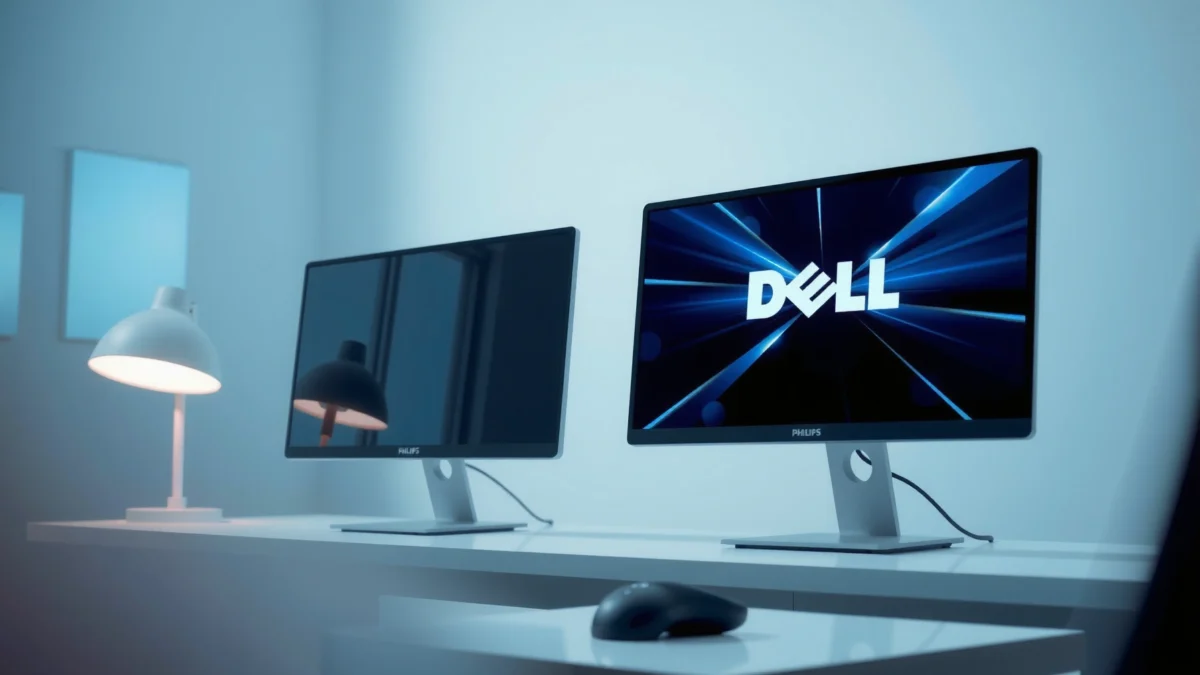 Comparison of Philips and Dell monitors for choosing the best option.
