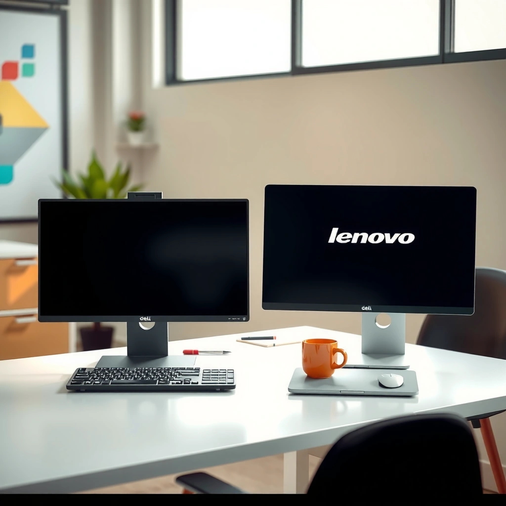 Comparison of panel types, color accuracy, and contrast in Dell and Lenovo monitors