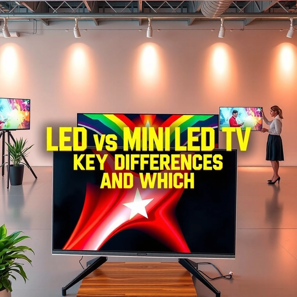 Comparison of picture quality in LED vs Mini-LED TVs focusing on contrast, black levels, and HDR performance.