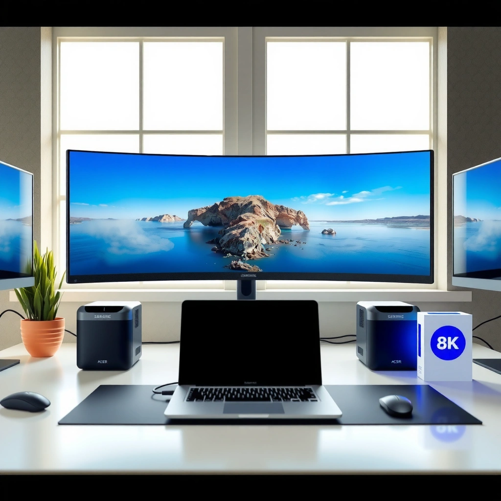 Comparison of picture quality and value between Samsung and Acer monitors in a visual format.