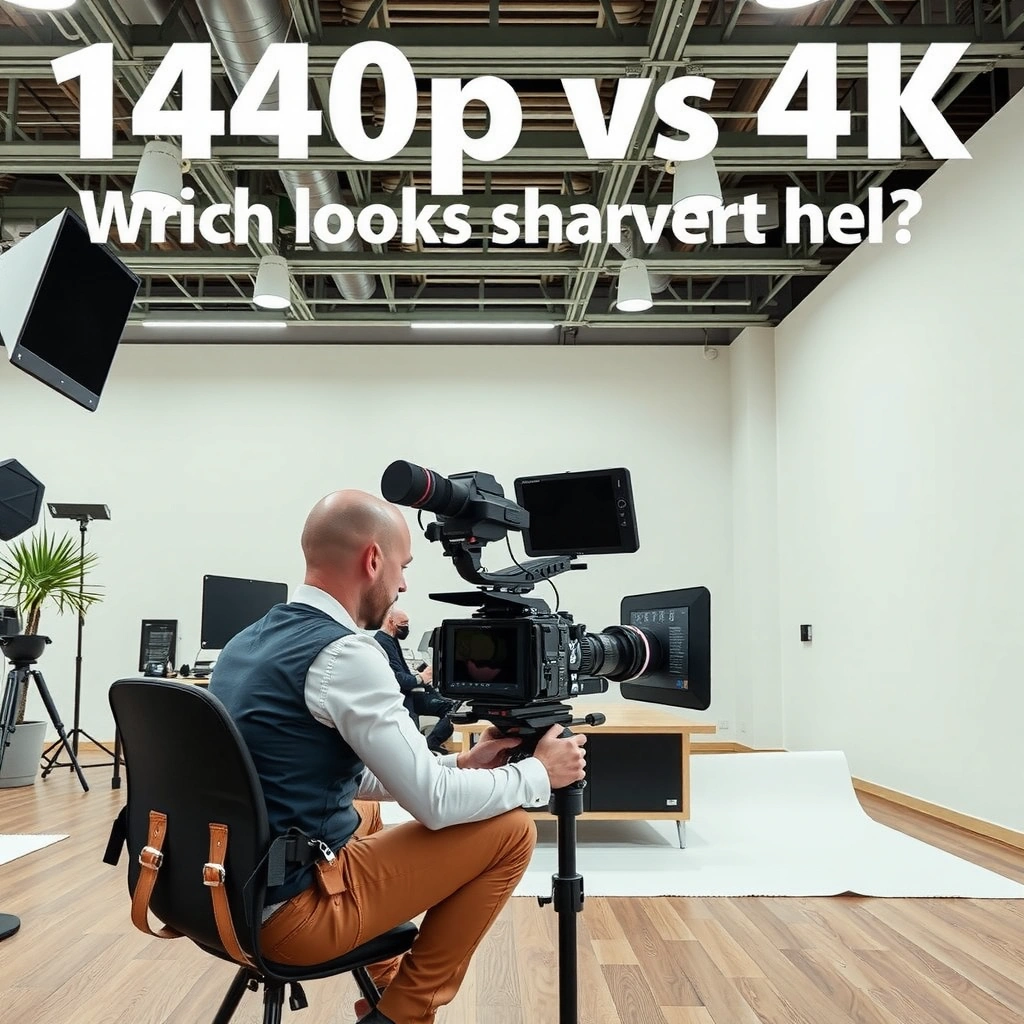 Comparison of pixel density between 1440p and 4K resolutions, highlighting sharpness differences.