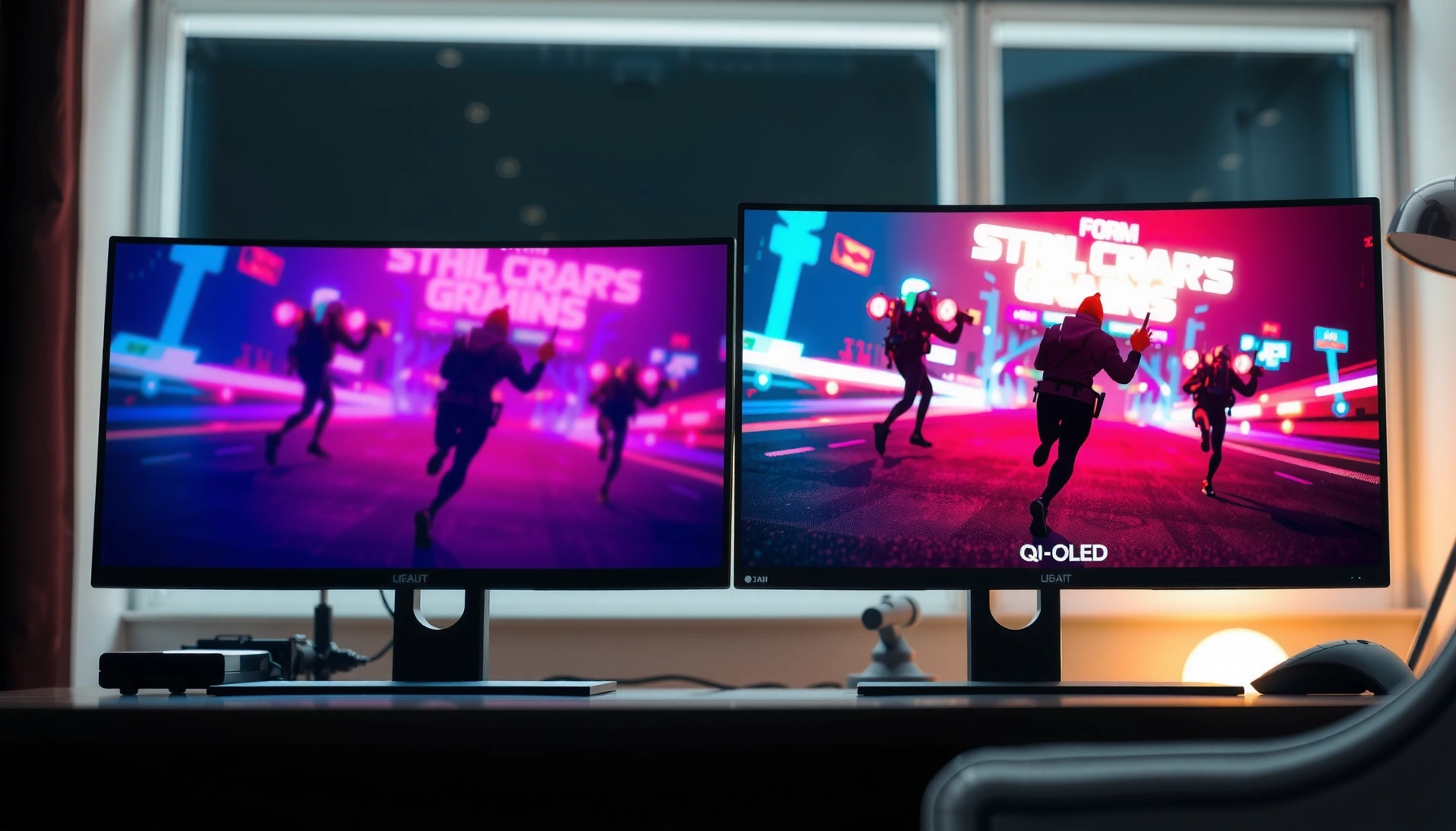 Comparison of QD-OLED and VA monitors highlighting key differences for gaming and productivity.