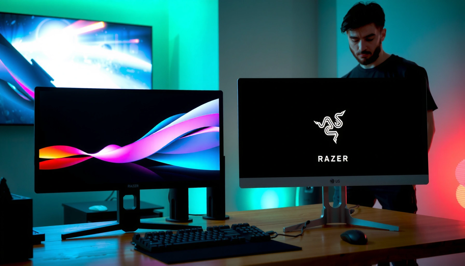 Comparison of Razer and LG monitors for gaming and productivity.