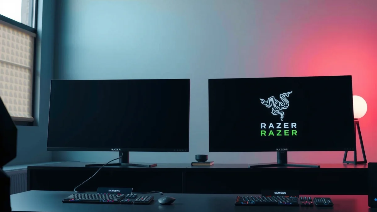 Comparison of Razer and Samsung monitors for gaming and productivity.