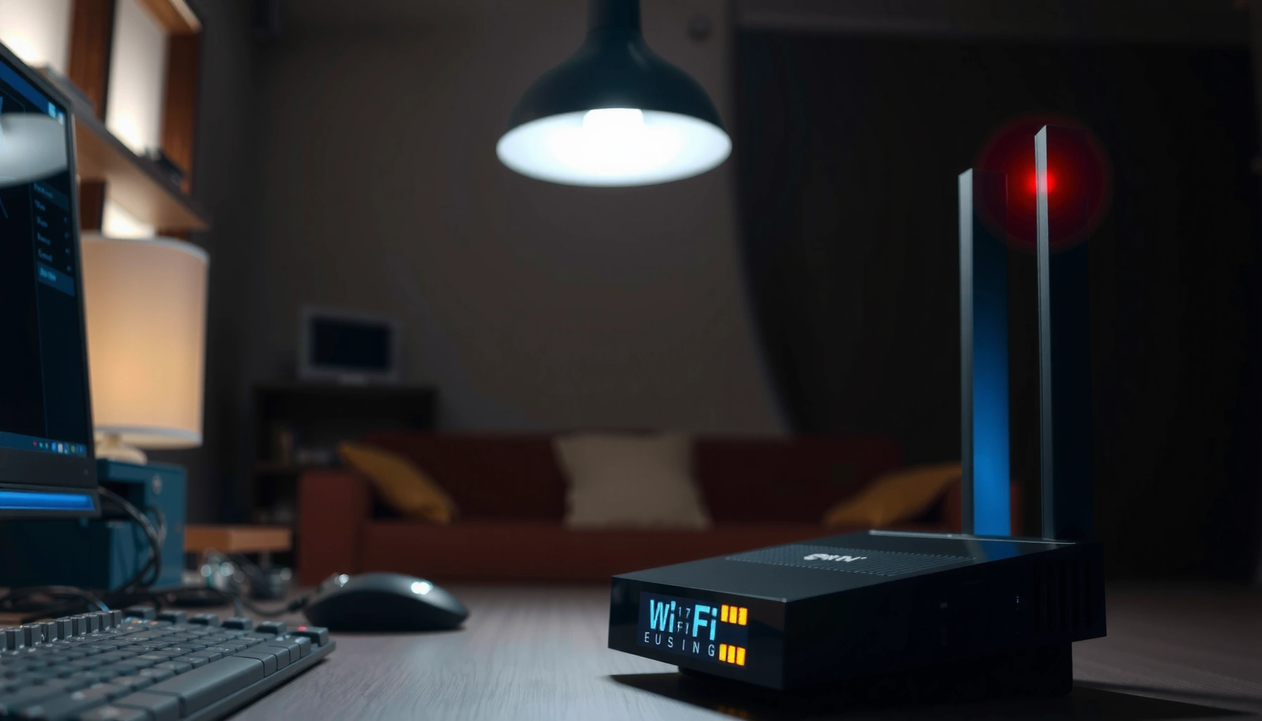 Illustration explaining what a red Wi-Fi light means for your internet connection.
