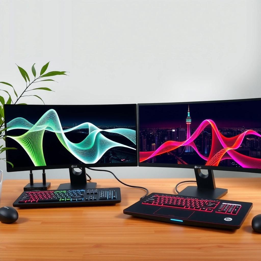 Comparison of refresh rates and motion performance between LG 27GR95QE and Alienware AW2725DF monitors.