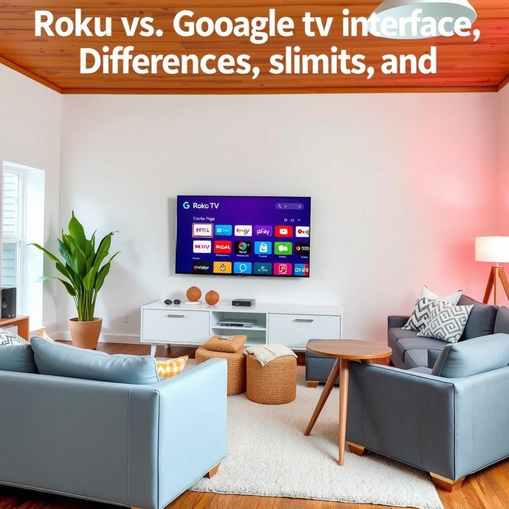 Overview of Roku interface highlighting its features and layout for comparison with Google TV.