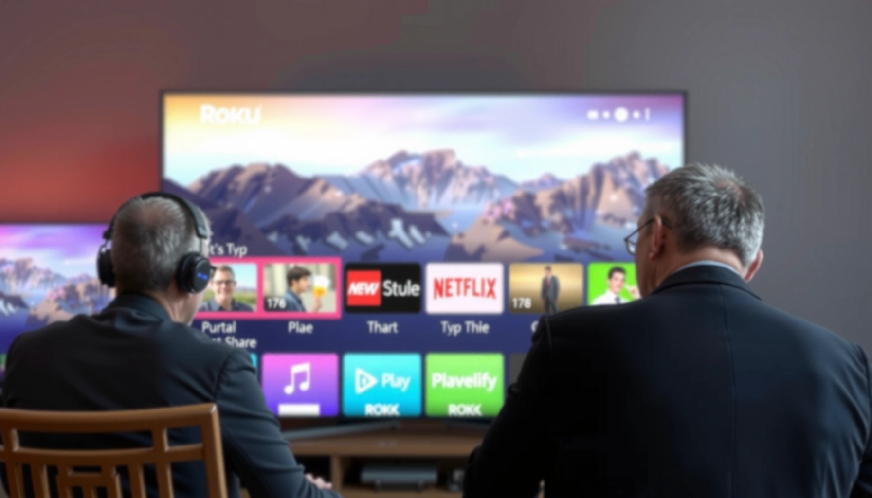 Comparison of Roku TV and Tizen smart TV platforms featuring user interfaces and features.