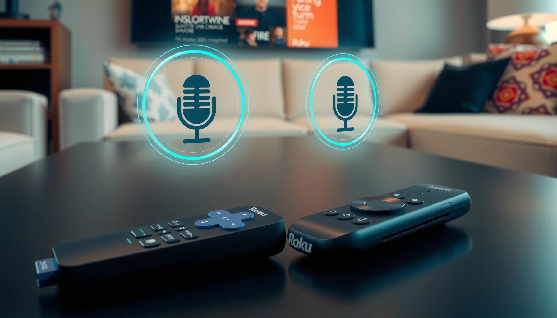 Comparison of Roku and Fire TV voice search features for commands