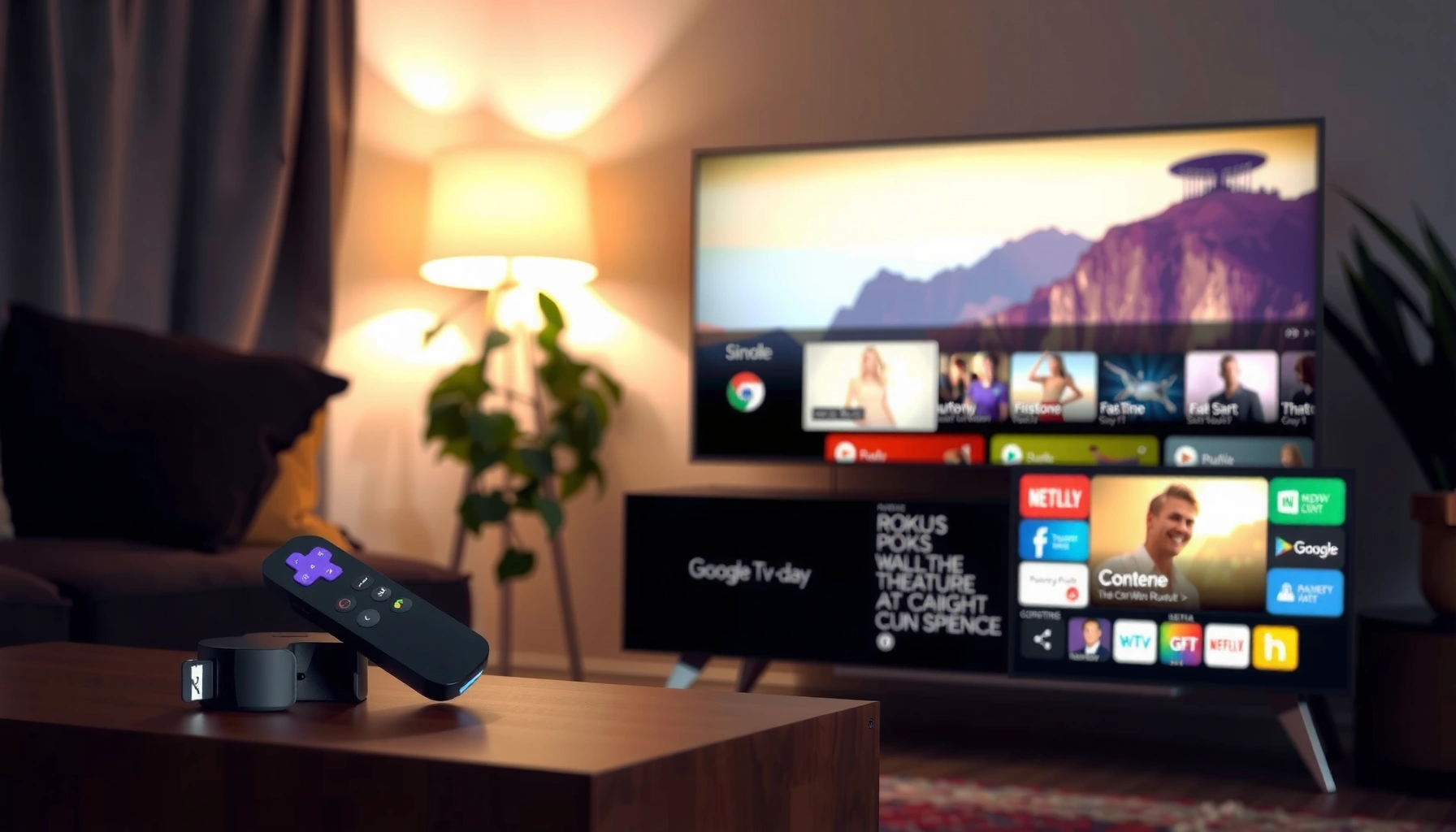 Comparison of Roku and Google TV performance highlighting streaming speed and smoothness.
