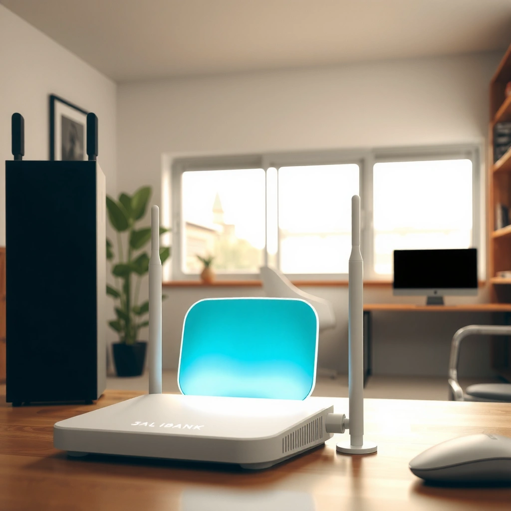 A high-performance router showcasing features for speed, stability, and core coverage in a home network.