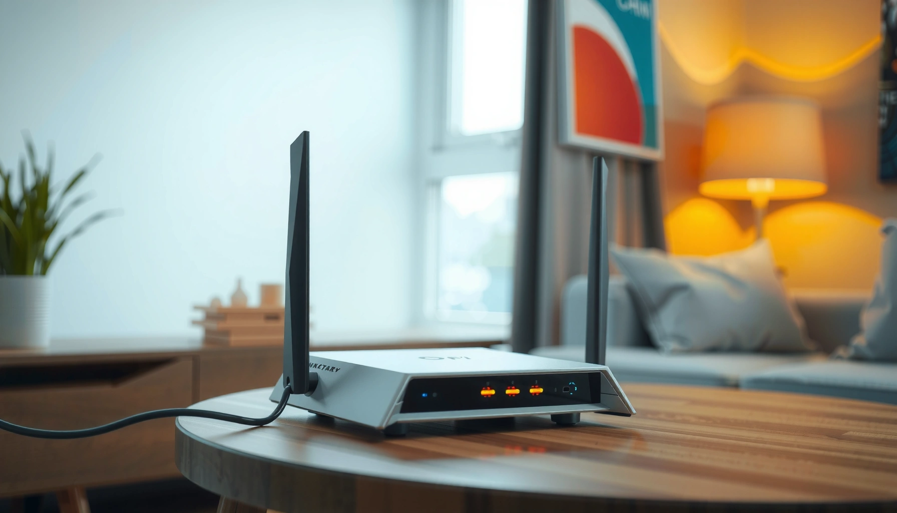 A router setup illustrating how it can potentially increase internet speed for users.