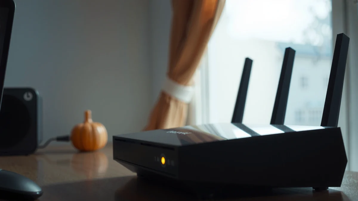 An orange light on a router indicating connection issues and troubleshooting tips.
