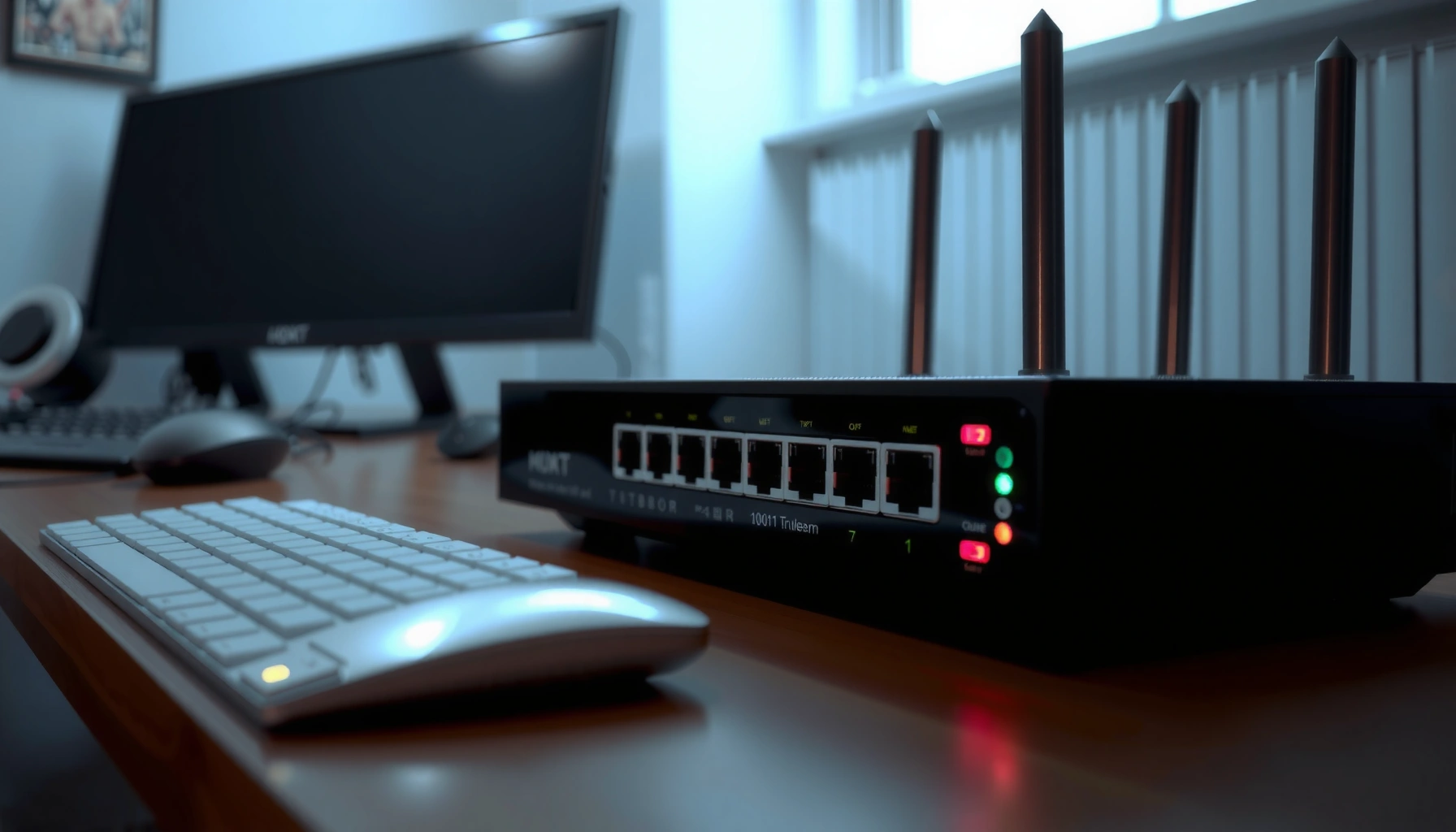 A person troubleshooting a router that is not providing internet connection.