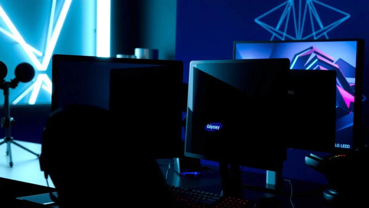 Comparison of Samsung Odyssey OLED G8 and LG 32GS95UE gaming monitors.