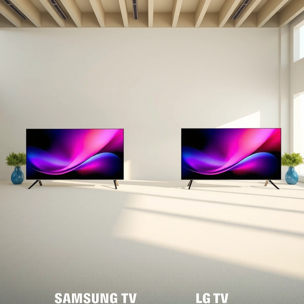 Samsung TV showcased in a bright room highlighting its performance in well-lit environments