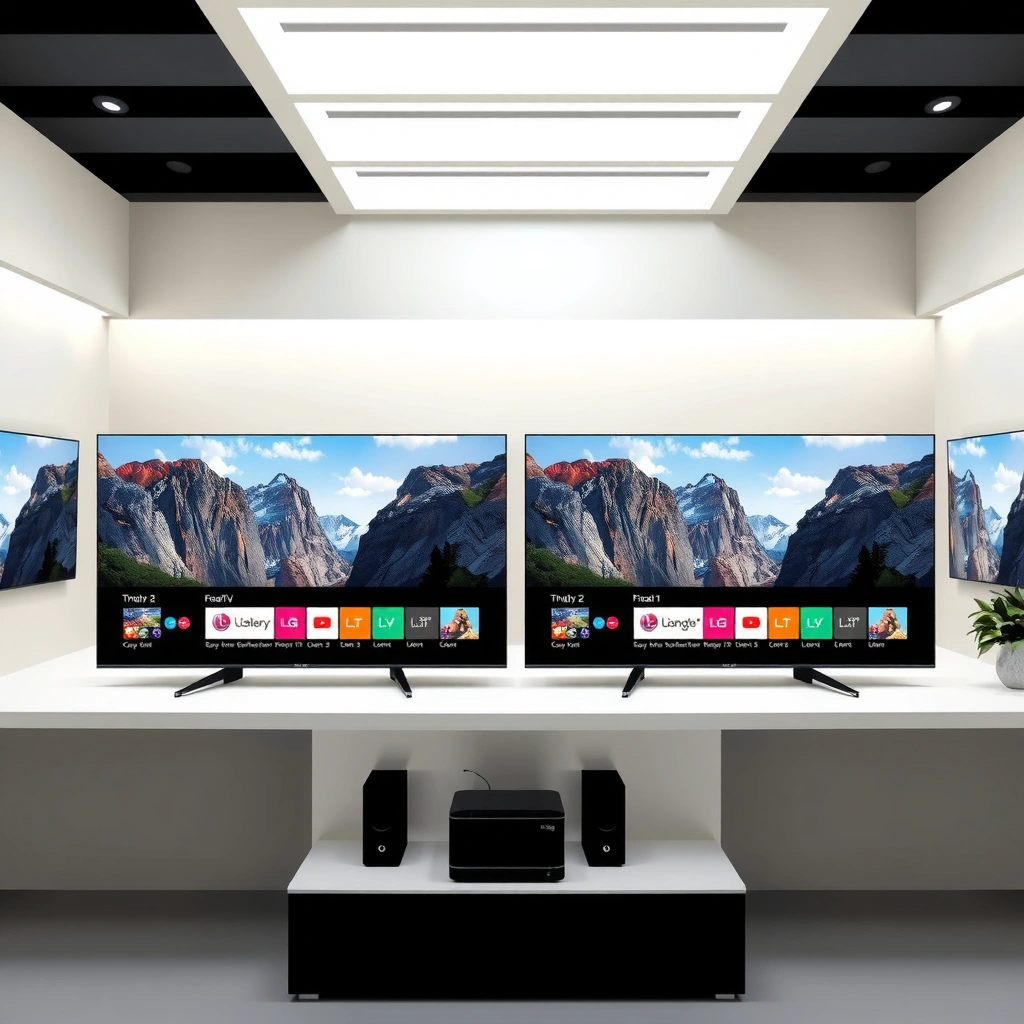 Overview of the Samsung TV interface highlighting its features and layout for users comparing with LG.