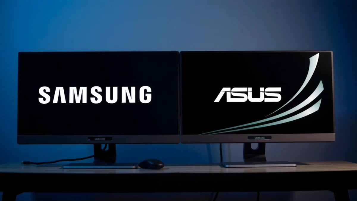 Comparison of Samsung and ASUS monitors for buyers deciding between the two brands.