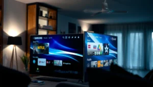 Comparison of Samsung and LG Smart TV app stores showcasing key differences in apps and features.