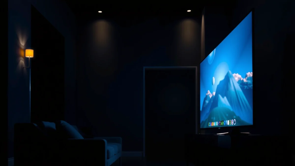 Comparison of Samsung TV and LG TV for optimal dark room viewing experience at night.