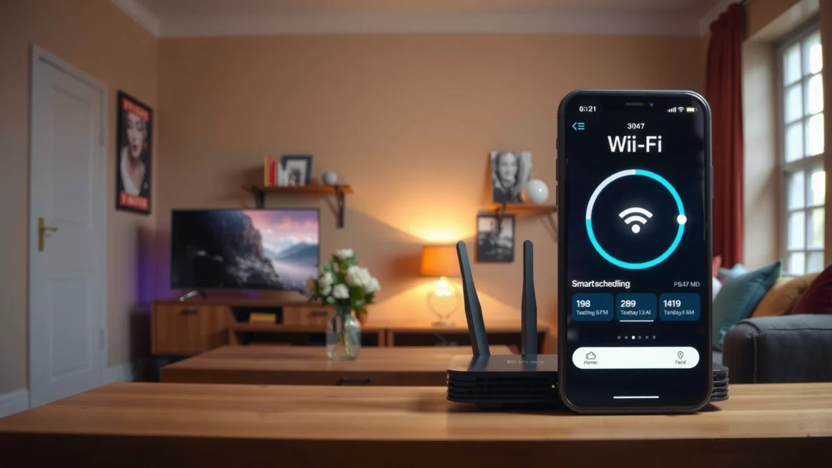 Illustration of scheduling Wi-Fi settings for smart internet management.