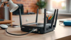 Step-by-step guide on how to set up a DSL router for internet connectivity.