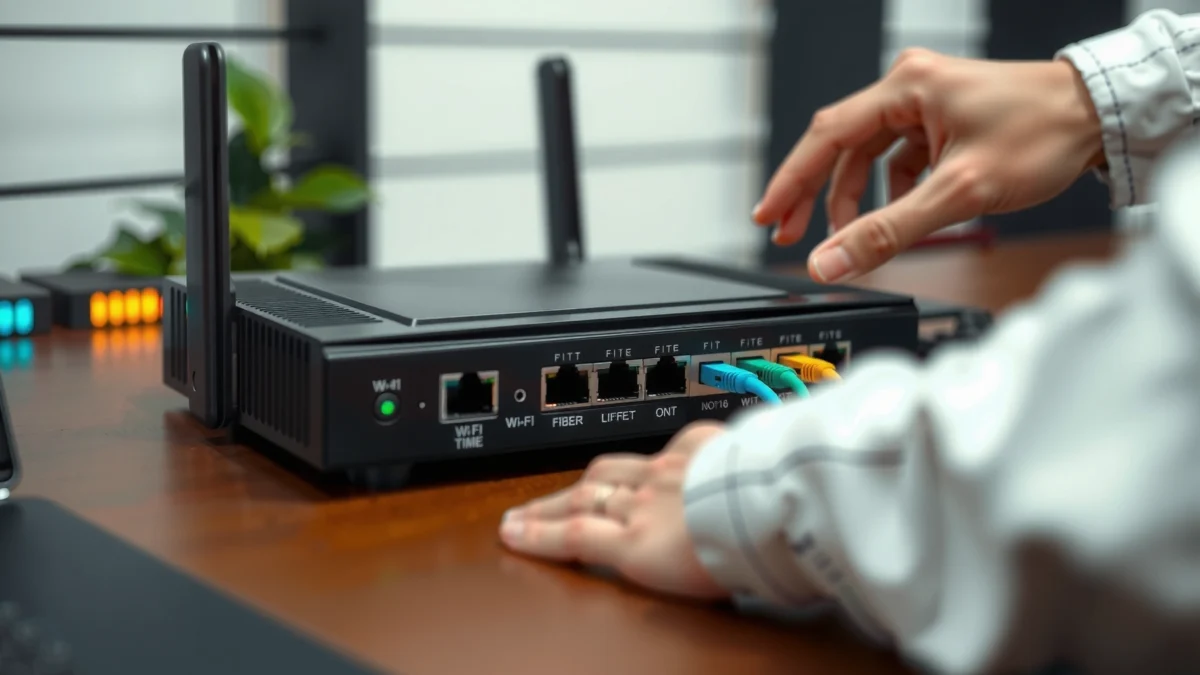 Step-by-step guide on how to set up a router for fiber internet connection.