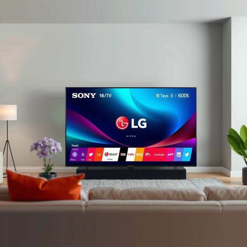 Comparison of app store availability and popular apps for Sony and LG smart TVs.