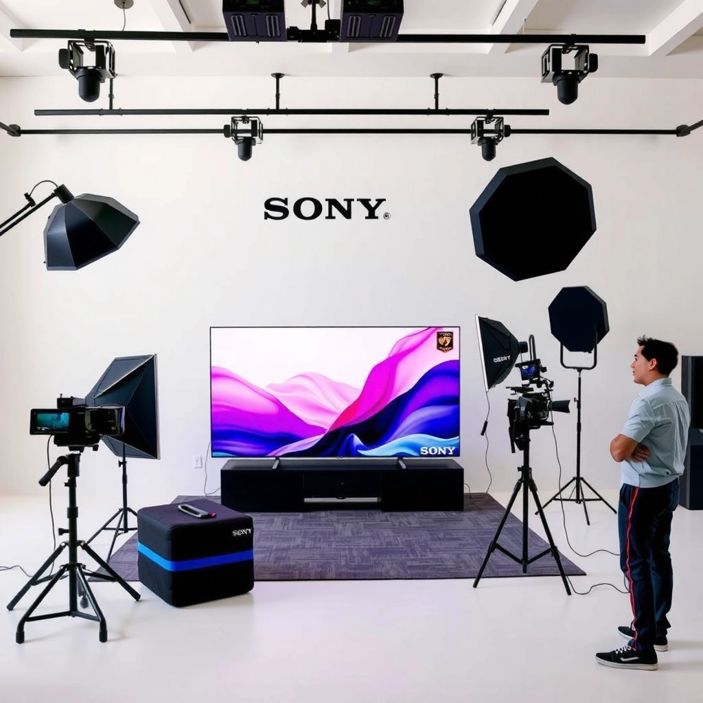 Sony Mini-LED technology showcasing picture processing and HDR strengths in a visual comparison