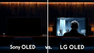 Comparison of Sony OLED and LG OLED displays for movies, highlighting visual differences and performance.