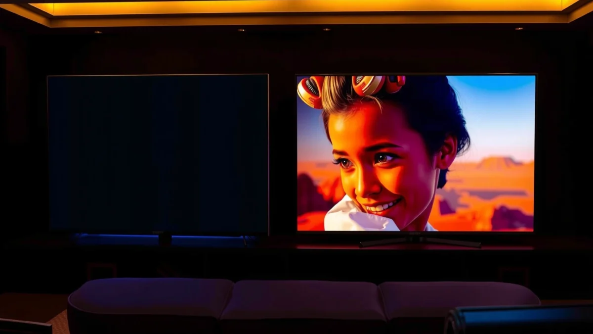 Comparison of Sony OLED and Samsung OLED movies showcasing visual quality and color accuracy.