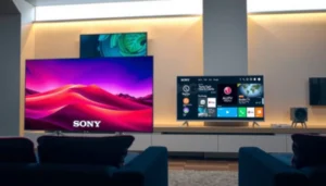 Comparison of Sony TV interface and LG webOS highlighting key differences.