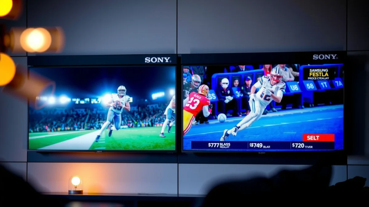 Comparison of Sony TV and Samsung performance for sports viewing.