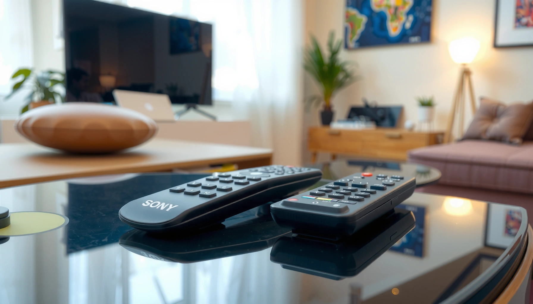 Comparison of Sony and LG remote controls showcasing their features and design.