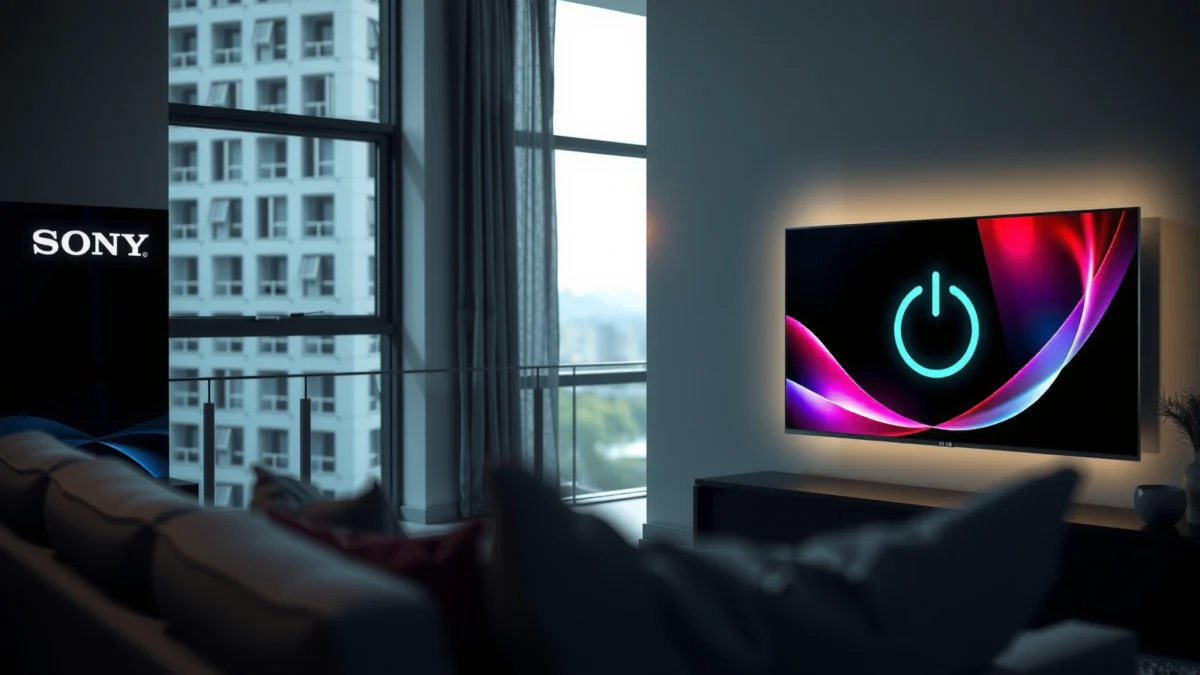 Comparison of energy consumption between Sony and LG smart TVs.
