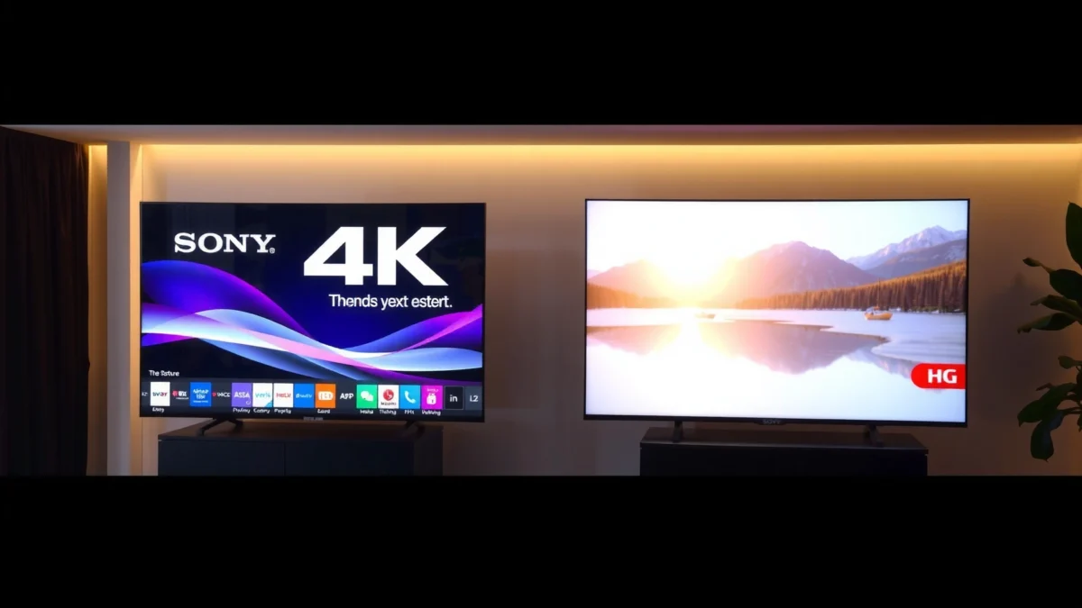 Comparison of Sony TV picture quality versus LG TV, highlighting visual performance differences.