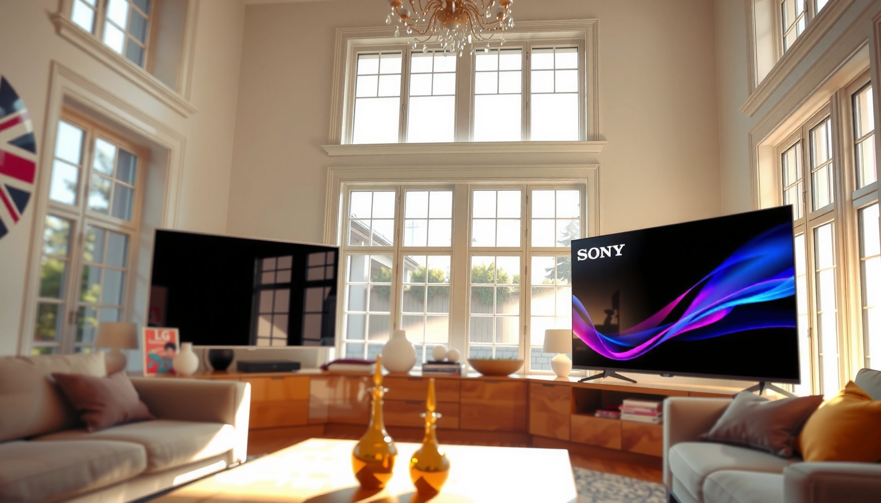 Comparison of Sony and LG TVs suitable for bright rooms, highlighting features and performance.