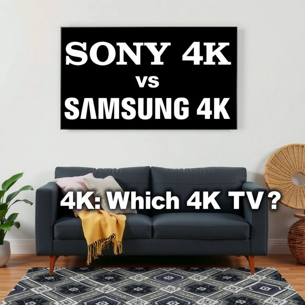 Comparison of picture quality between Sony and Samsung 4K TVs, highlighting performance differences.