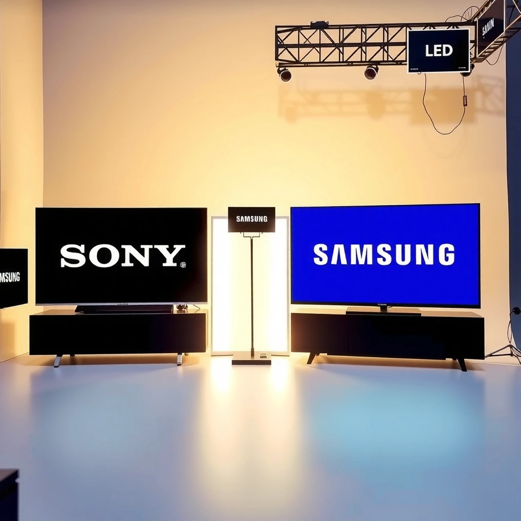 Comparison of picture quality between Sony LED and Samsung LED TVs.