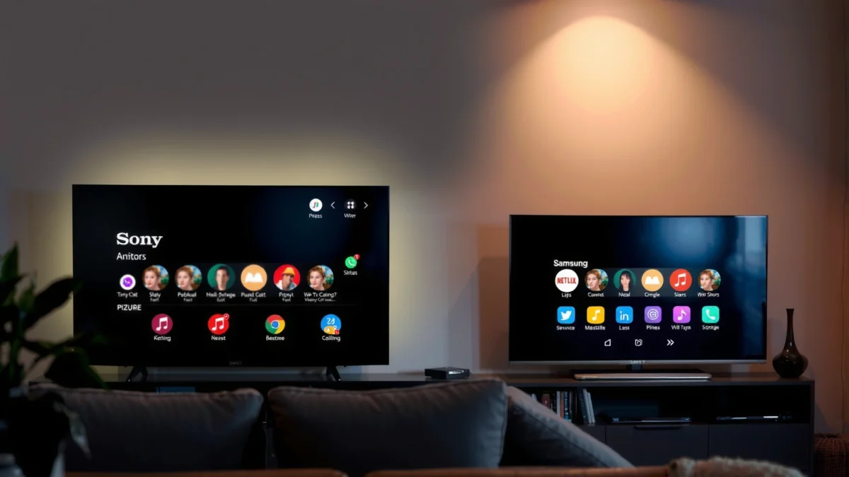 Comparison of Sony and Samsung Smart TV app stores for better user experience.