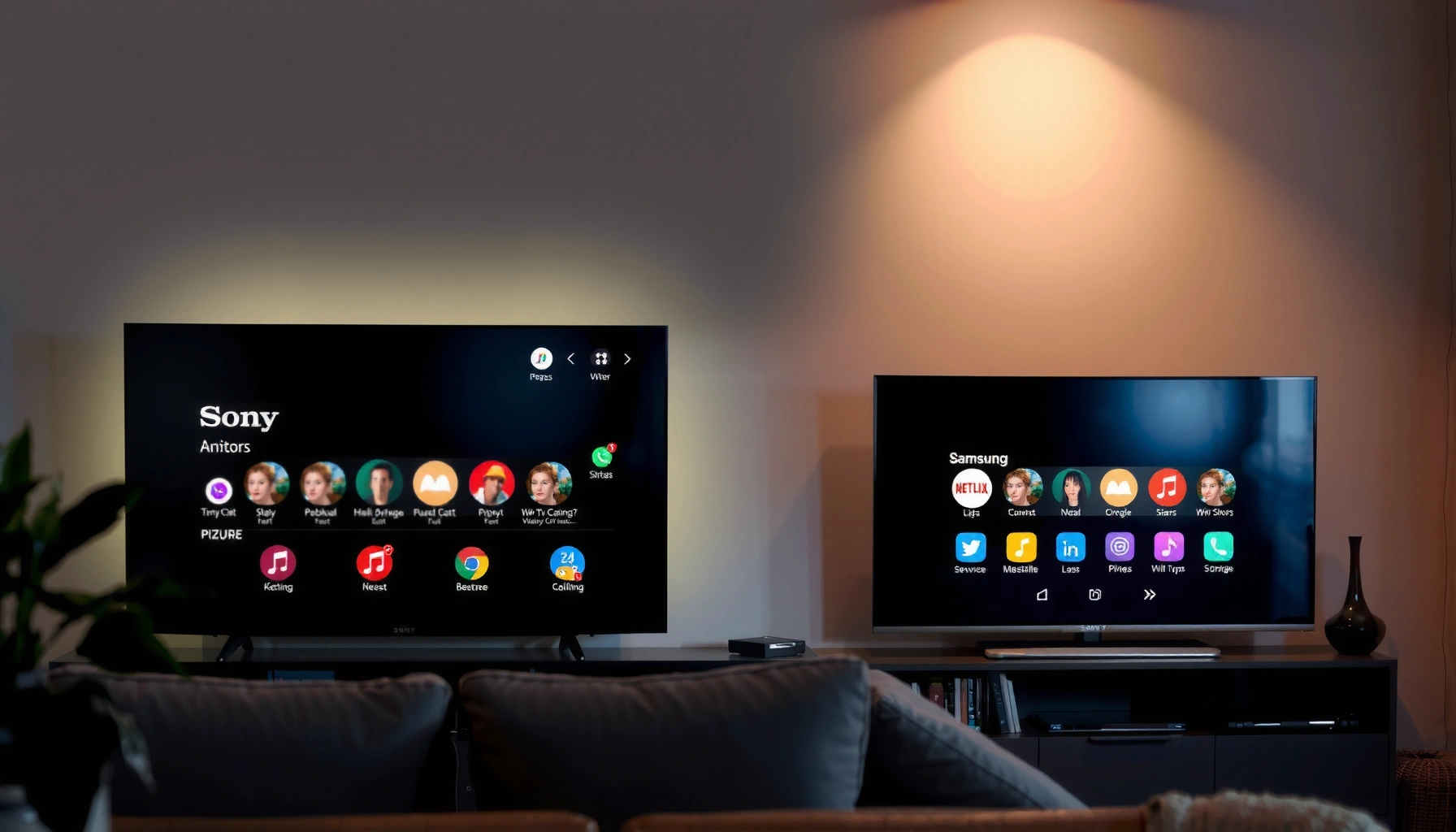 Comparison of Sony and Samsung Smart TV app stores for better user experience.