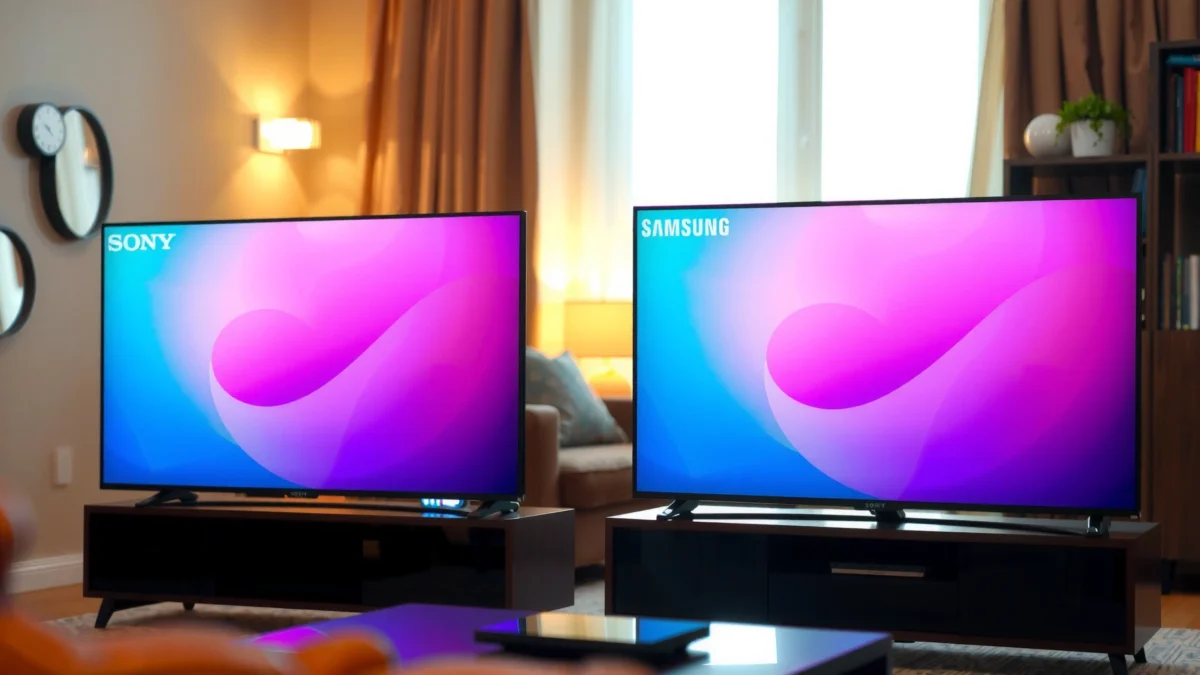 Comparison of Sony and Samsung smart TVs focusing on their lifespan and durability.