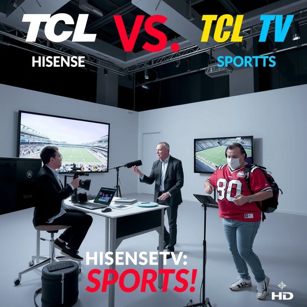 Comparison of TCL TV and Hisense TV sports picture quality during fast action scenes.