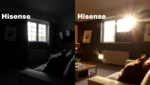 TCL TV and Hisense TV in a bright room comparison for glare reduction