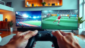 TCL TV and Hisense TV side by side for gaming comparison in sports performance.