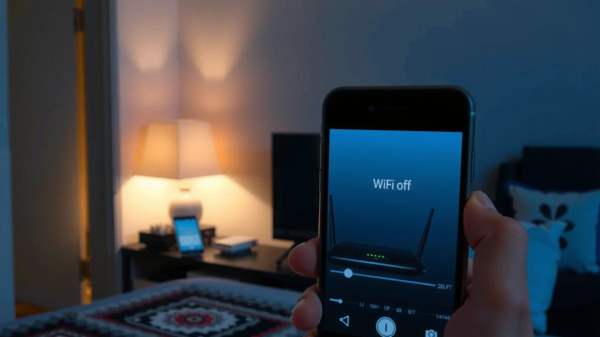 Step-by-step guide on how to turn off Wi-Fi at night for better sleep and reduced distractions.